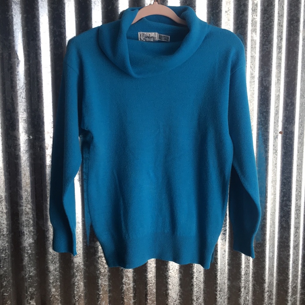 Vintage Carducci 100% lambs wool cowl neck sweater